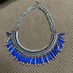 Novadab blue and silver necklace. One of a kind!